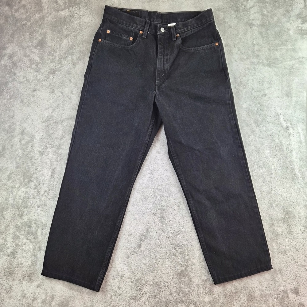 Vintage Levis 550 Mens Jeans 32x30 Black Denim October 1998 Relaxed Straight